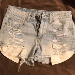 American Eagle High Rise Shorts Denim